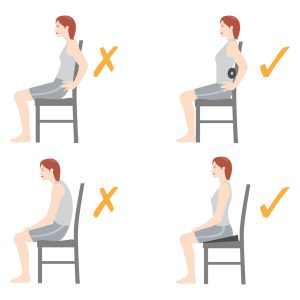 Как да седим правилно на стол, правилна стойка при седене